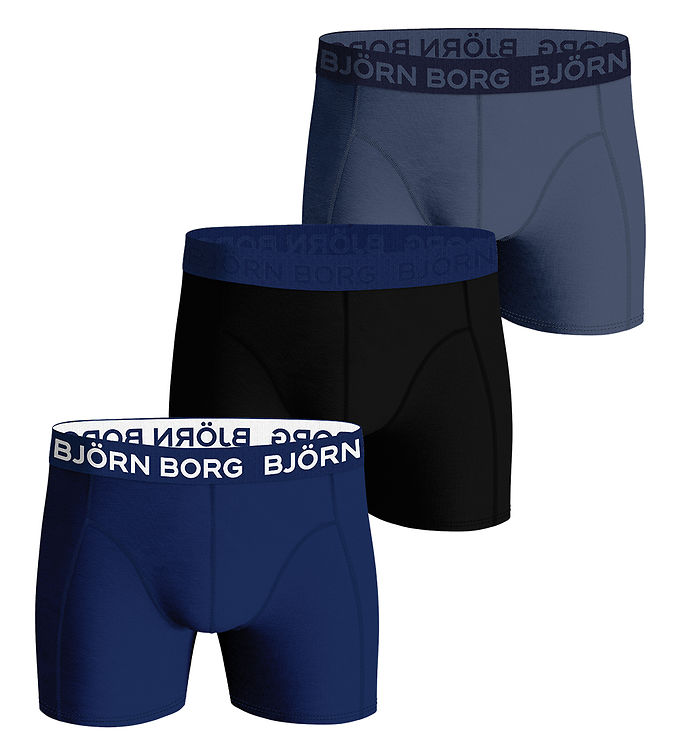 Björn Borg Boxershorts 3-pak Sort og Blå til Dreng 158-164