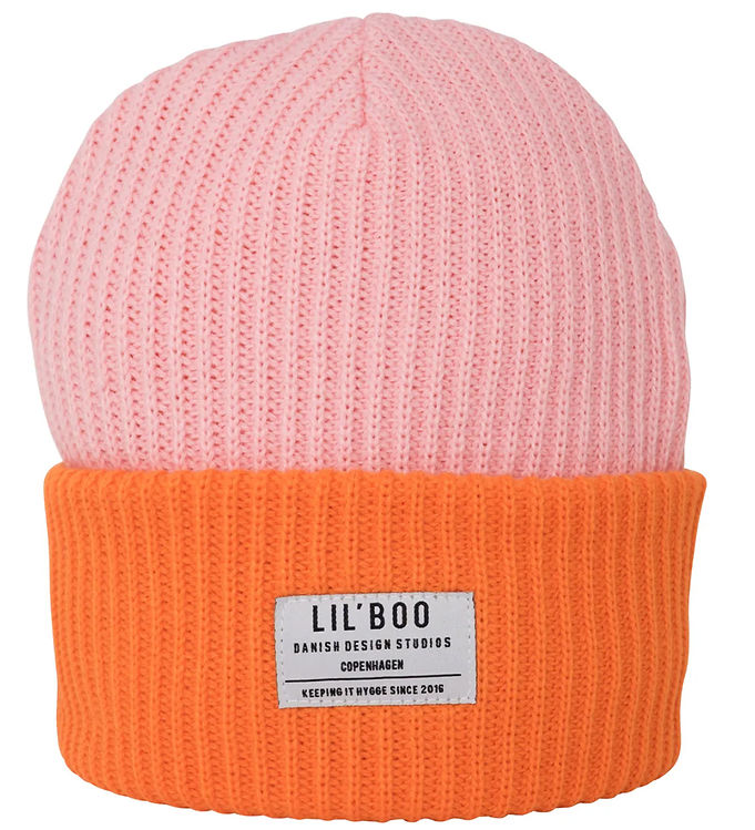 Billede af Lil'Boo copenhagen Hue - Strik - Hygge Beanie - Pink/Orange