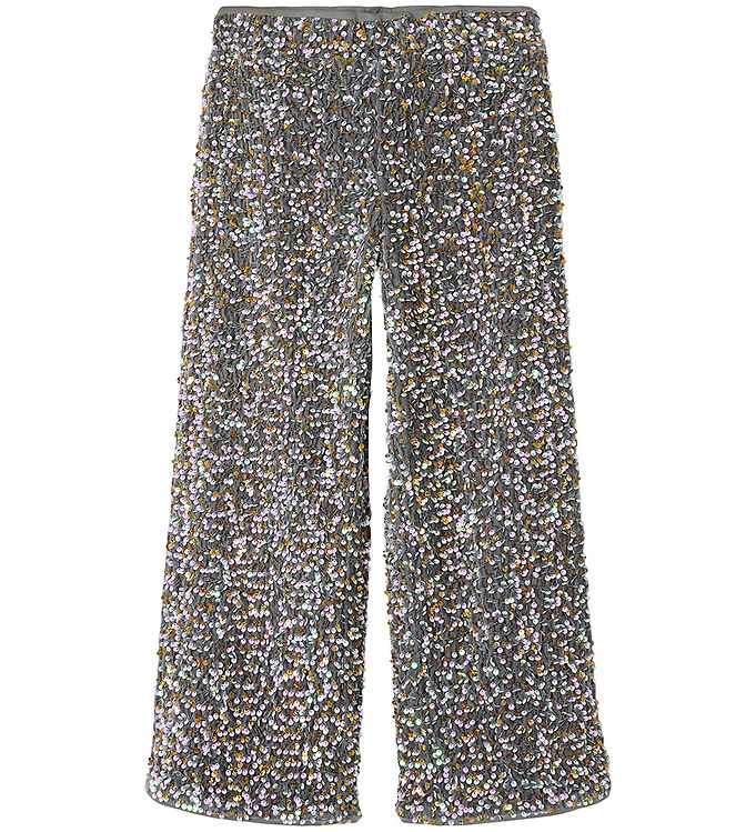 Name It Bukser Nkfrunica Granite Grey/gold And White