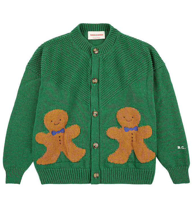 Bobo Choses Cardigan Strik Gingerbread Green