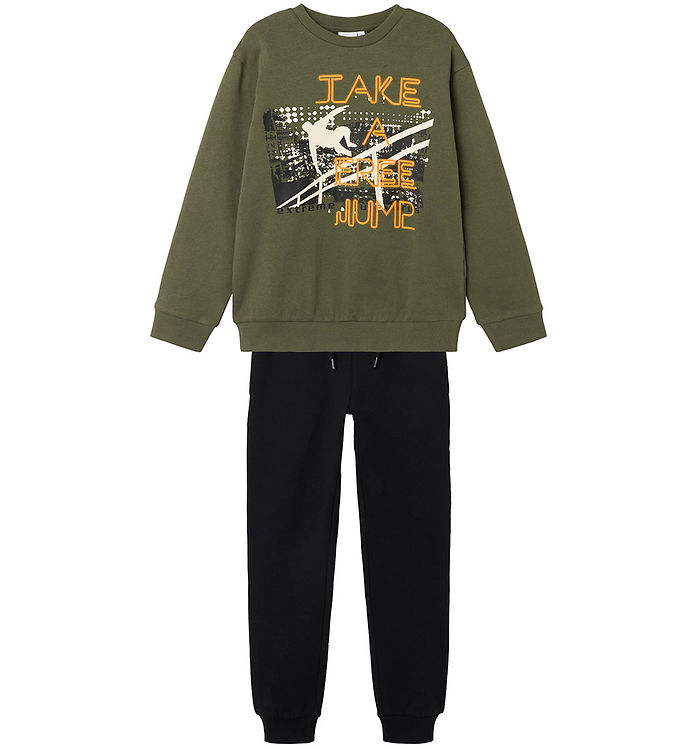Name It Sweatsæt Sweatee Shirt/sweatpants Nkmobelix Beetle/so