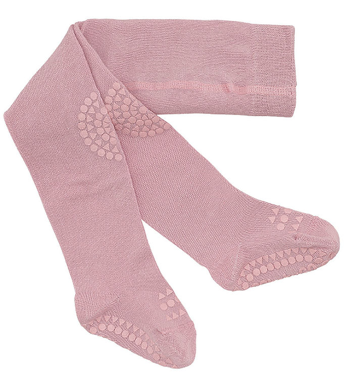 Billede af GoBabyGo Skridsikre Strømpebukser - Uld - Rose Blush
