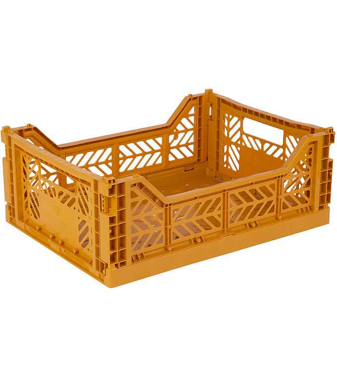 Aykasa Foldekasse – 40x30x15 cm – Midi – Mustard