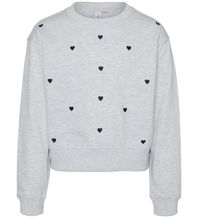 Vero Moda Girl Sweatee Shirt Vmoctavia Light Grey Melange/heart