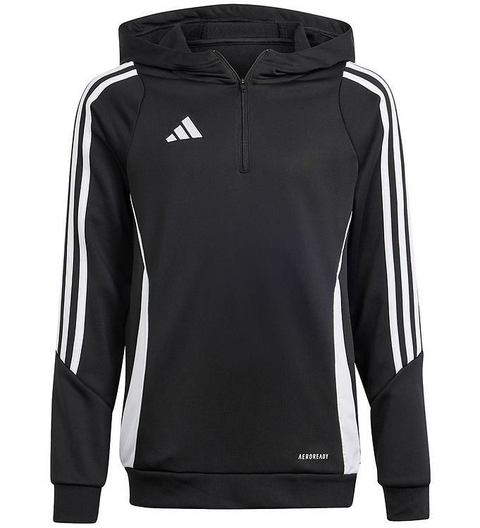 Adidas Performance Hættetrøje Tiro24 Trhoody Sort/hvid