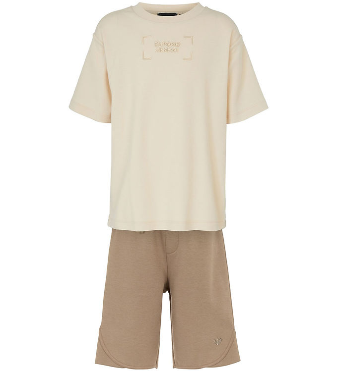 Emporio Armani T Shirt/shorts Sandshell/roasted Cashew