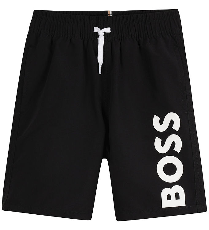Boss Badeshorts Sort M. Hvid
