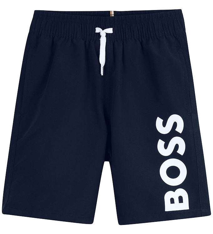 Boss Badeshorts Navy M. Hvid