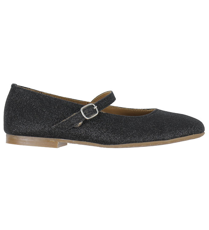Angulus Ballerina Hjemmesko Sort Glitter