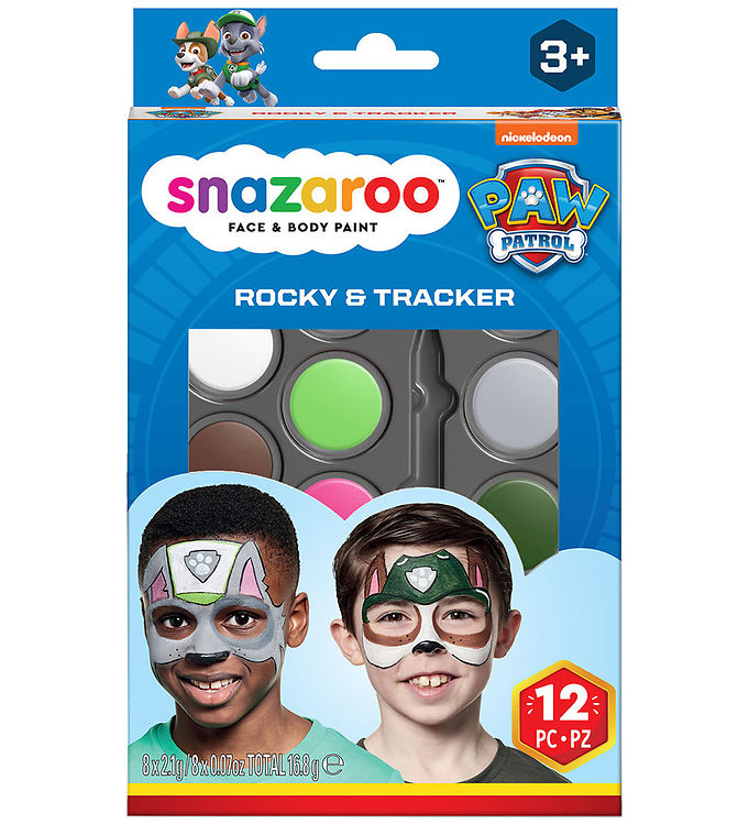 Snazaroo Ansigtsmaling – 12 Dele – Paw Patrol Rocky og Tracker