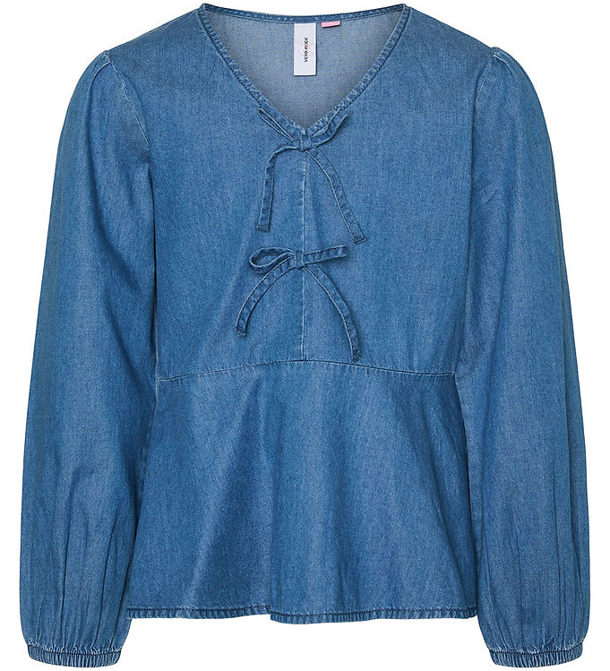 Vero Moda Girl Bluse Vmdemi Medium Blue Denim
