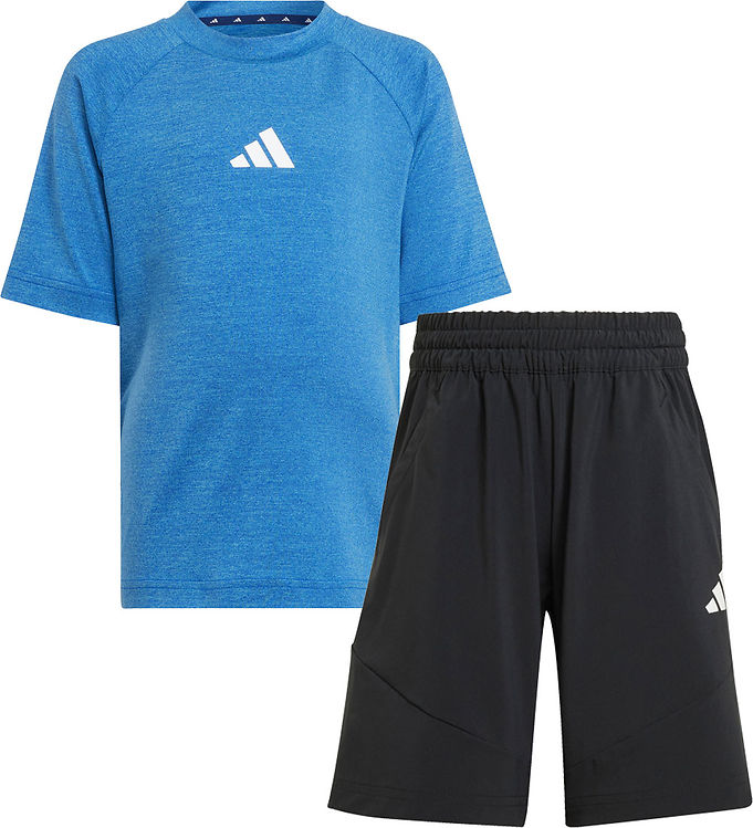adidas Performance Træningssæt – Bright Cyan/Royal Blue/Hvid