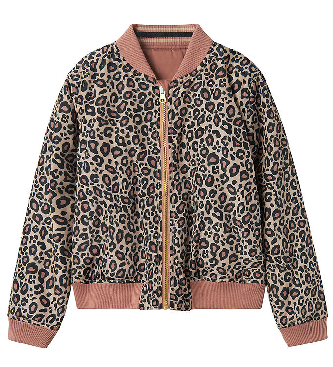 Name It Bomberjakke Vendbar Nkfmariska Sort/rosa M. Leopri