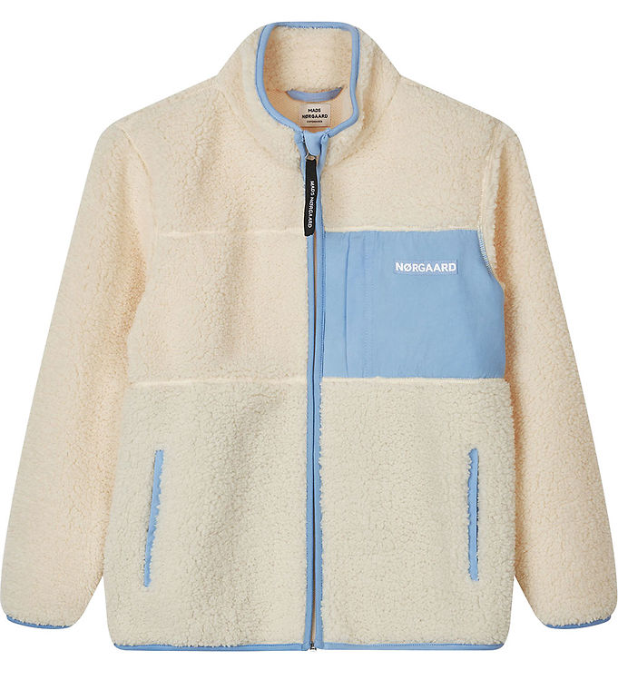 Mads Nørgaard Fleecejakke – Teddy Fleece Jeffo Jacket – Vanilla