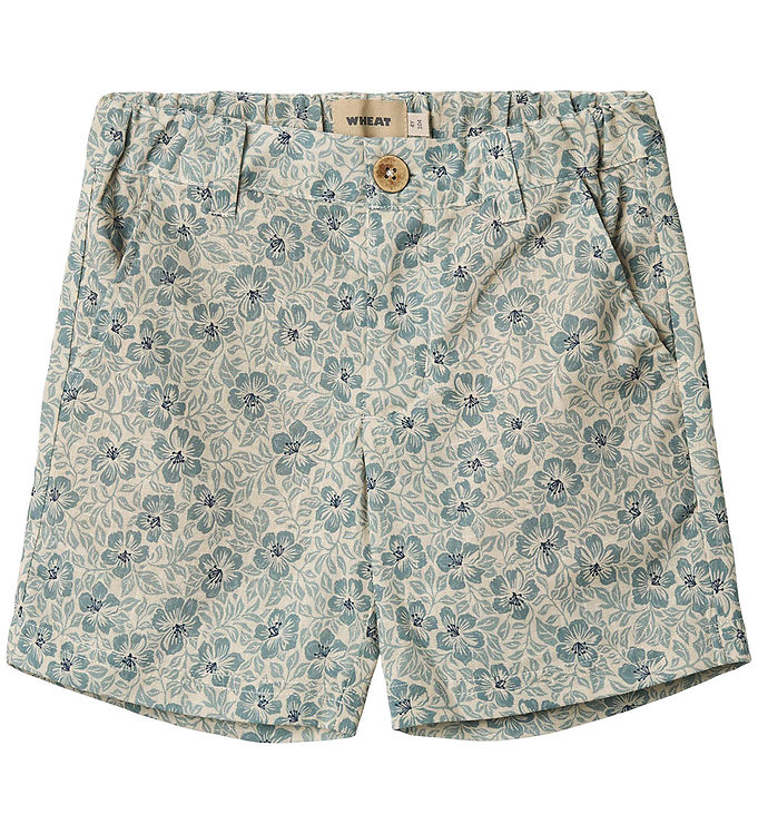 Wheat Shorts Elvig Aqua Hawaii Flowers