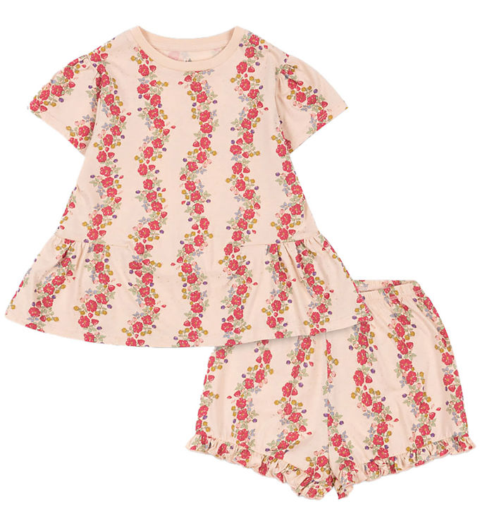 Konges Sløjd Shortssæt Shorts Shirt Famo Floria Pink