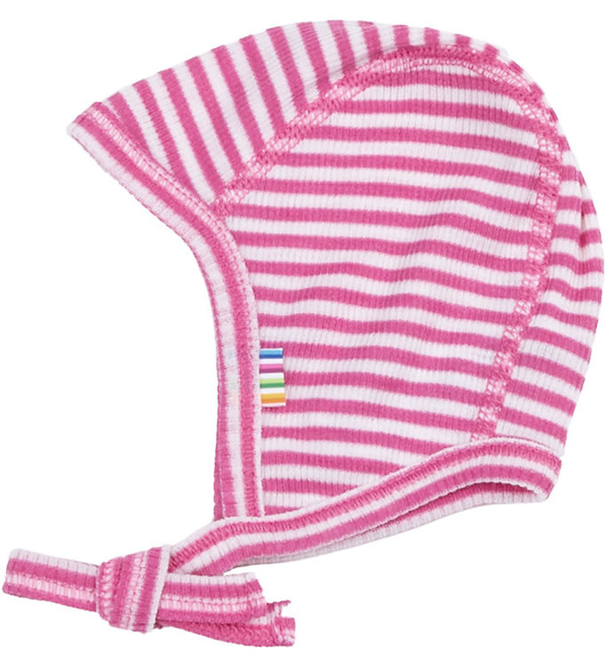 Joha Babyhjelm Rib Uld Silke Off White Pink