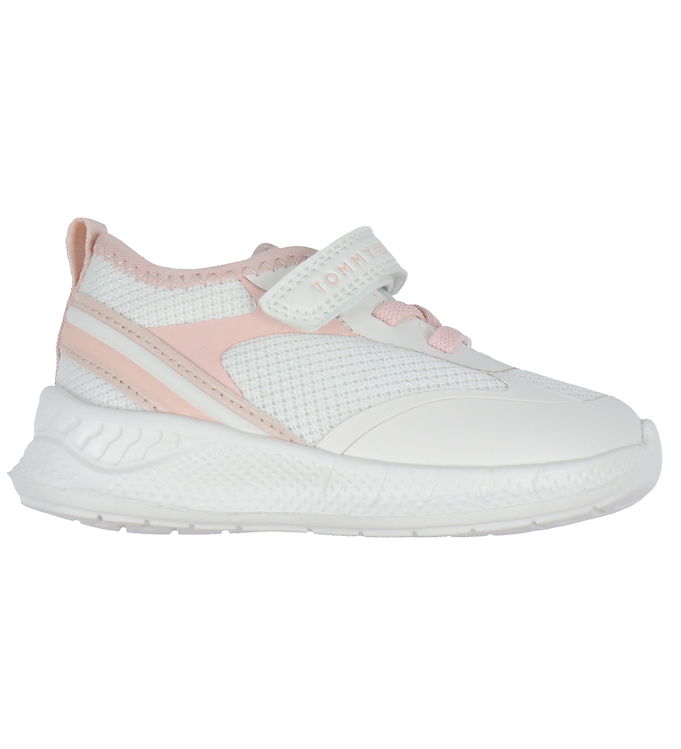 Tommy Hilfiger Sko Lace Up/velcro Sneaker Off White/pink