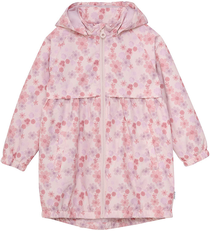 Minymo Regnjakke Pe Peach Whip M Blomster