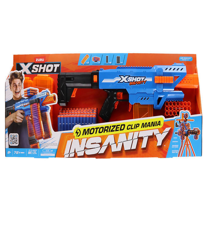 X Shot Skumgevær Insanity Motorised Clip Blaster