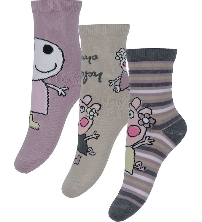 Name It Strømper Gurli Gris 3-pak Nmfdassa Elderberry