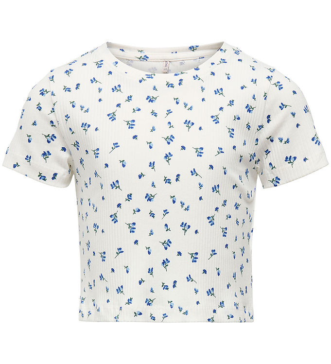 Kids Only T-shirt – KogBella – Rib – Mazarine Blue/White Backgro