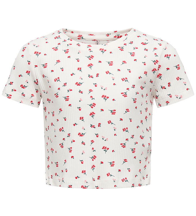 Kids Only T-shirt – KogBella – Rib – High Risk Red/White Backgro
