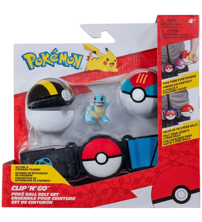 Pokémon Sæt – Clip ‘N’ Go Belt – Squirtle m. Poké Balls