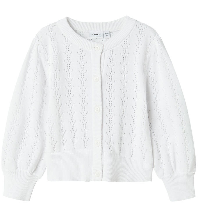 Name It Cardigan - Strik - NmfHannah - Bright White