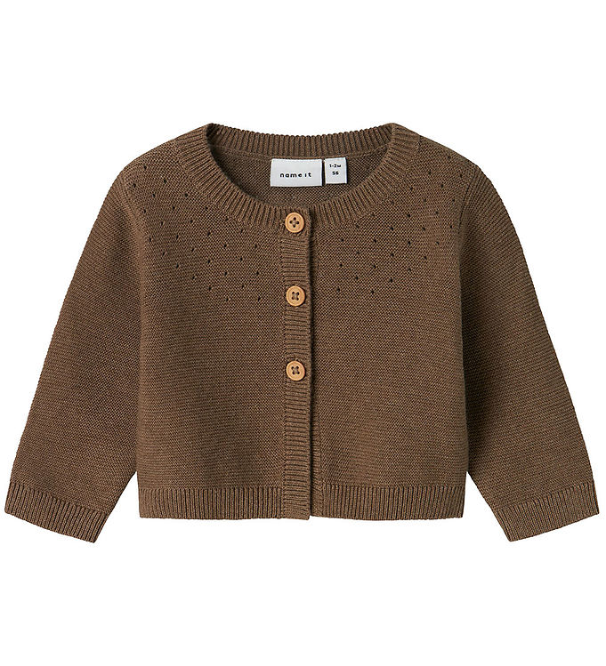 Name It Cardigan - Strik - NbfHipsy - Walnut