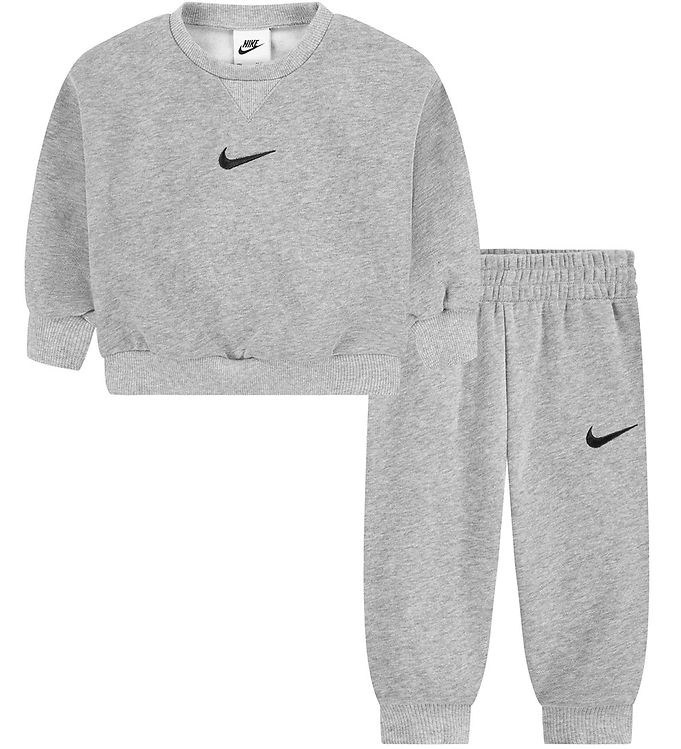 Nike Sweatsæt - Sweatshirt/Sweatpants - Dark Grey Heather