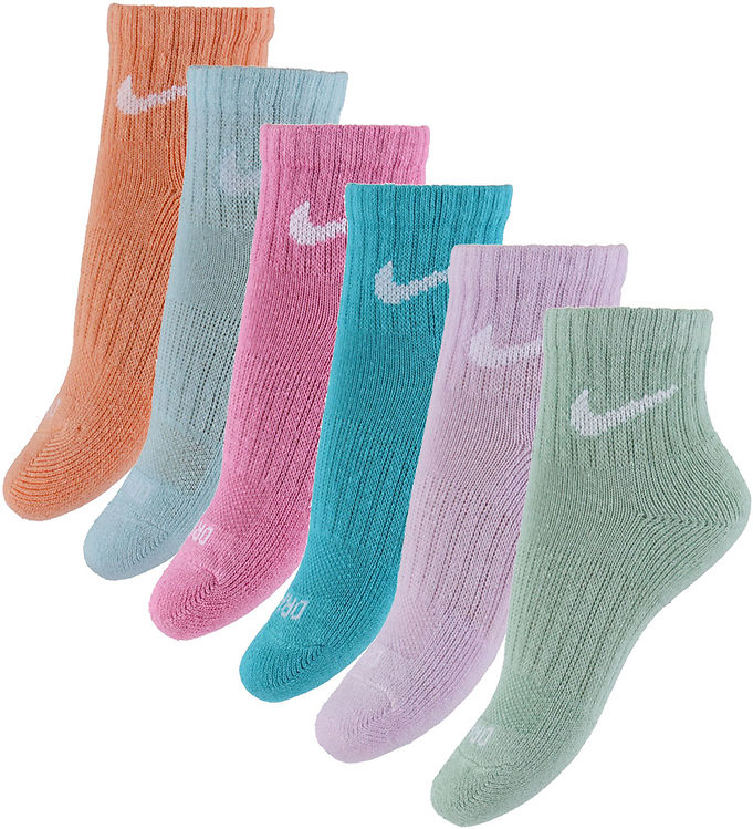 Nike Ankelstrømper – Cushioned – Dri-Fit – 6 pak – Multifarvet