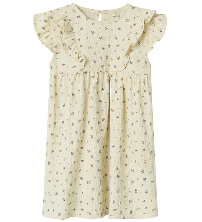 Name It Kjole – NmfJannis – Bleached Sand m. Blomster