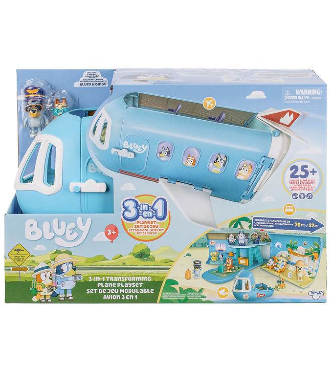 Bluey Legesæt M Lyd Transformerbart Fly 3-i-1