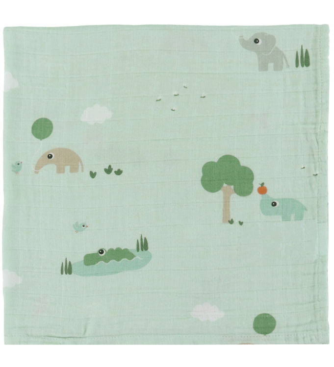 Done By Deer Babysvøb – Musselin – 120×120 cm – Playground – Blå