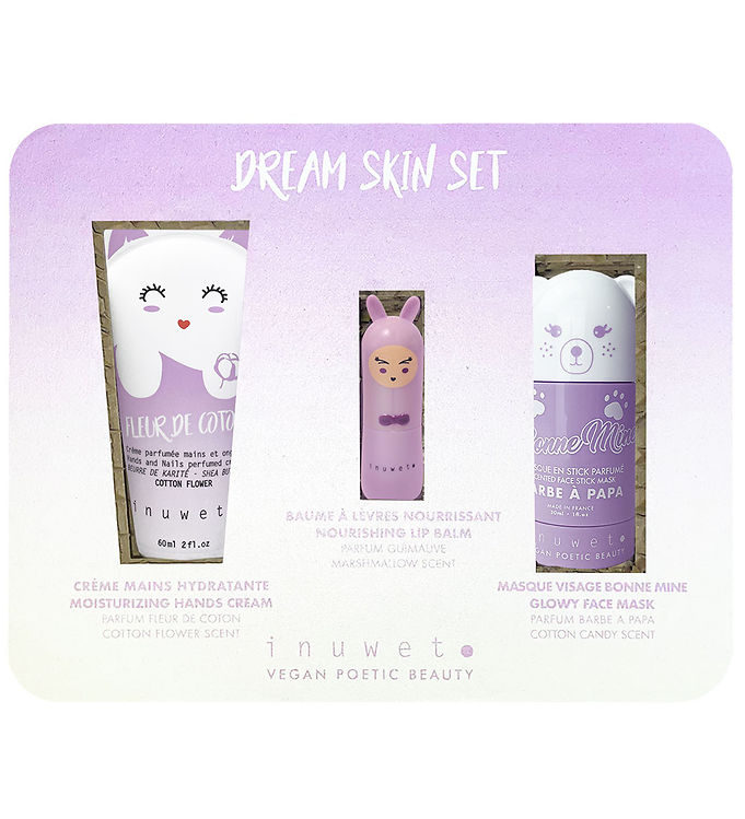 Inuwet Gavesæt – Håndcreme/Læbepomade/Ansigtsmaske – Mauve