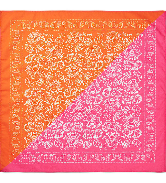 Mads Nørgaard Tørklæde – 55×55 cm – Pink/Orange