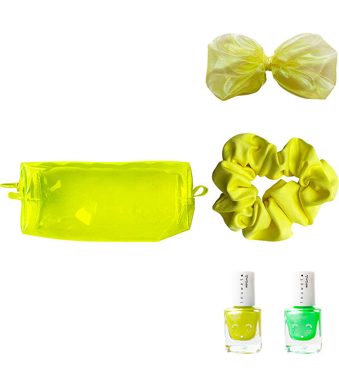 Inuwet Gavesæt – Neglelak/Hårpynt – Neon Yellow