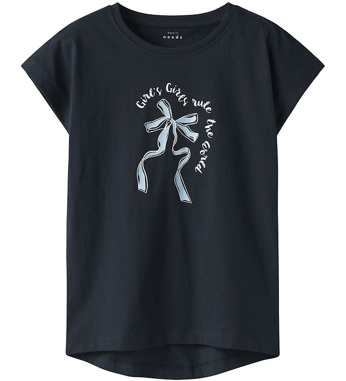 Name It T-shirt – NkfVigea – Dark Sapphire/Blue Bow