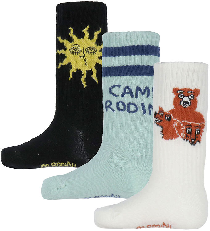 Mini Rodini Strømper – 3-pak – Camp Rodini – Multi