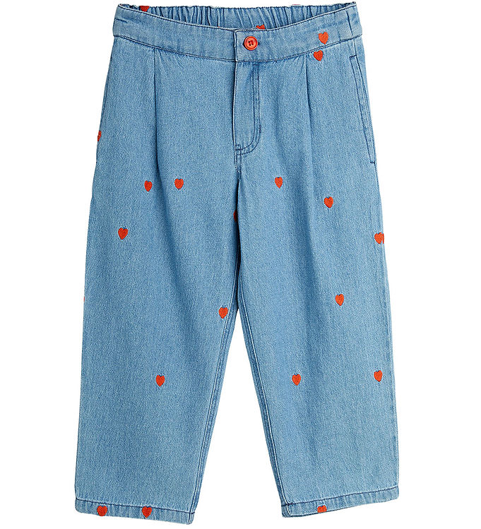 Mini Rodini Jeans – Blå m. Hjerter