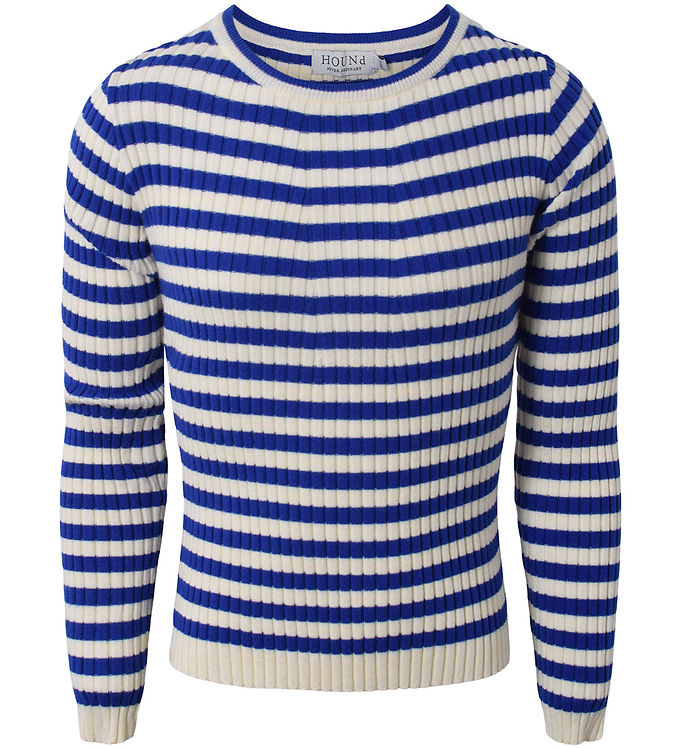 Hound Bluse - Strik - Stripe Knit - Cobalt Blue