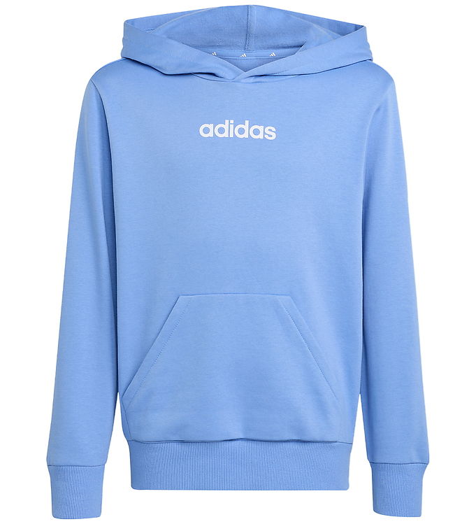 Adidas Performance Hættetrøje J Lin Fl Hd Blufus/white