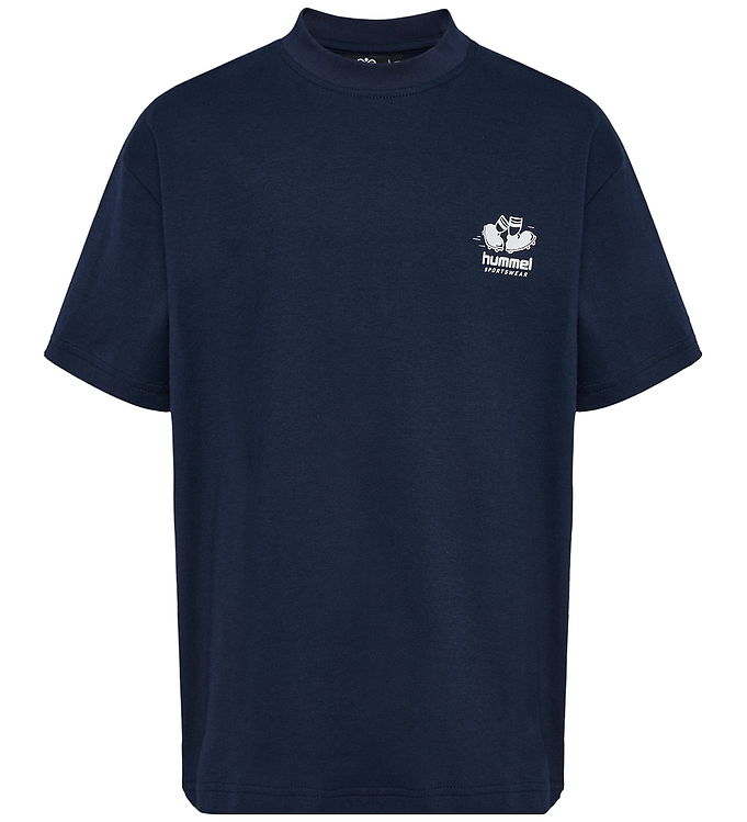 Hummel T-shirt – hmlLoose – Dark Sapphire m. Print
