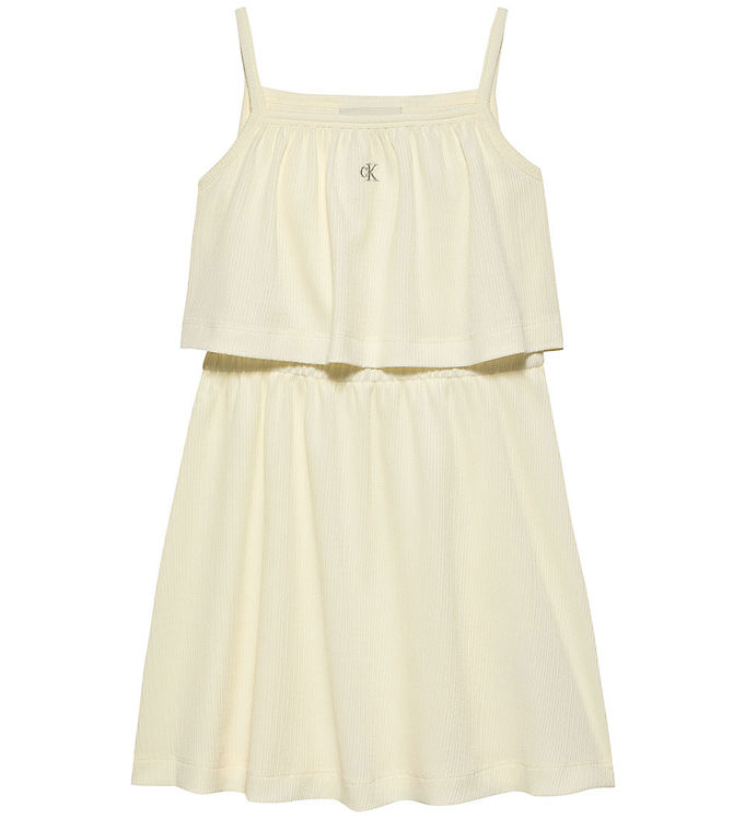 Calvin Klein Kjole – Crinkle Layered – Tofu