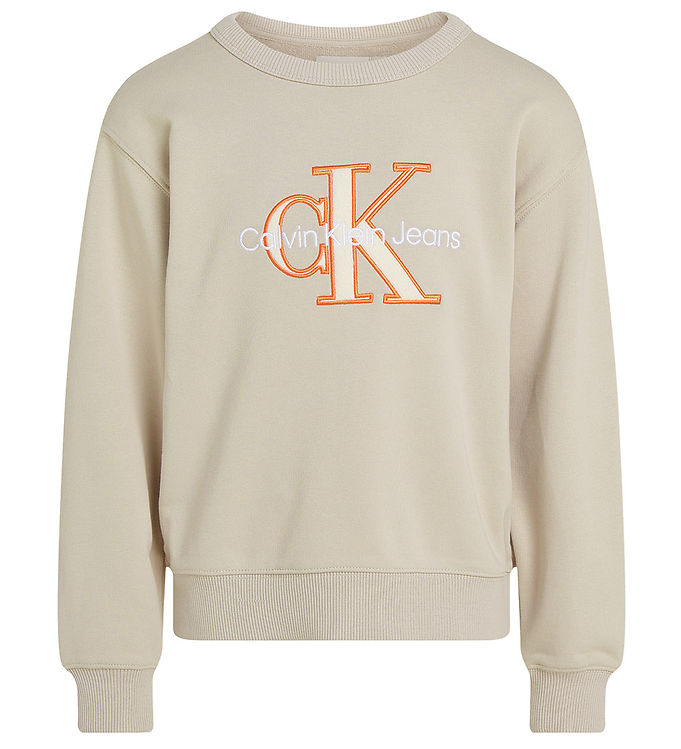 Calvin Klein Sweatshirt – Outlined Mono – Chateau Gray