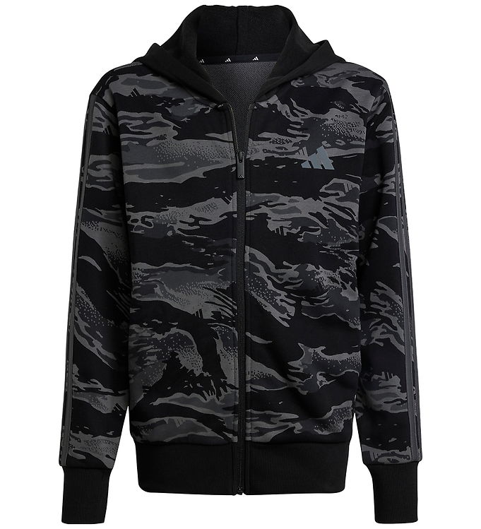 adidas Performance Cardigan – J CAMO FZ HD – BLACK/GREFIV