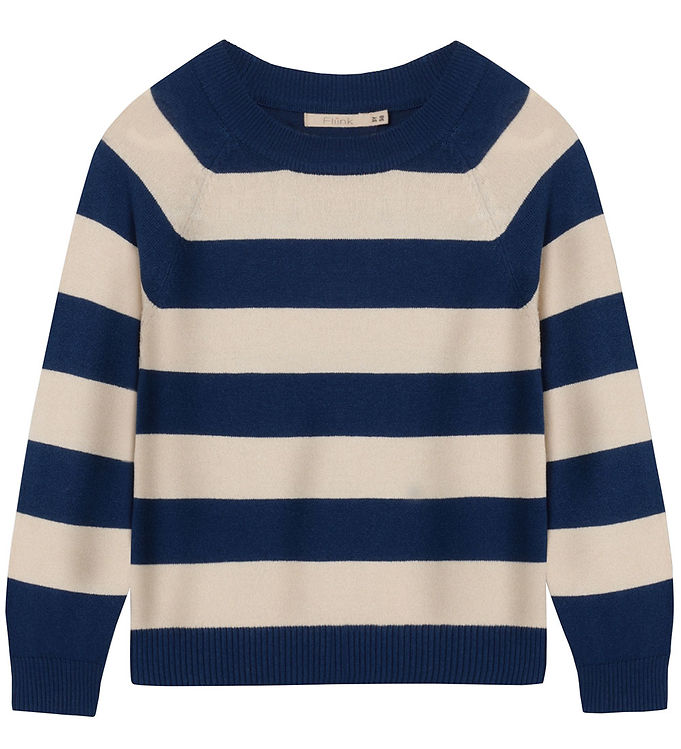 Fliink Bluse - Strik - Favo - Insignia Blue/Sandshell