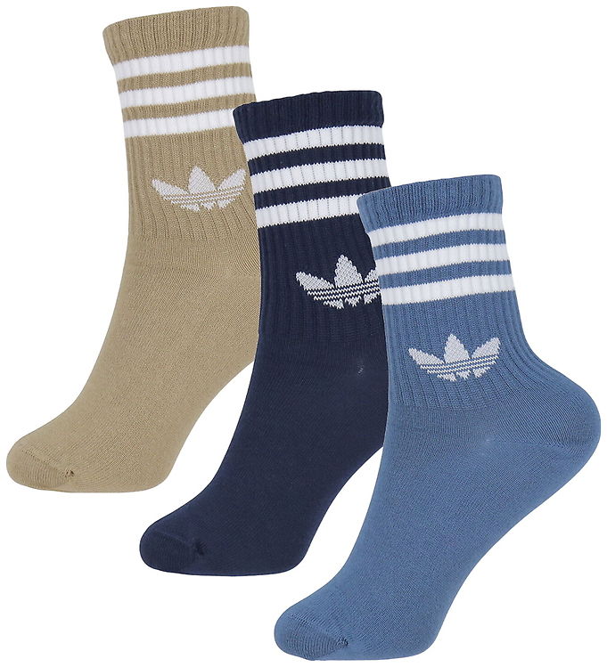 adidas Originals Strømper – 3-pak – 3S Crew – Ashblu/Nindig/Card
