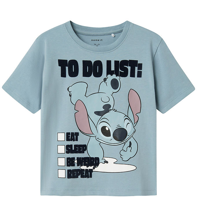 Name It T-shirt – NmmJudd – Stitch – Dusty Blue